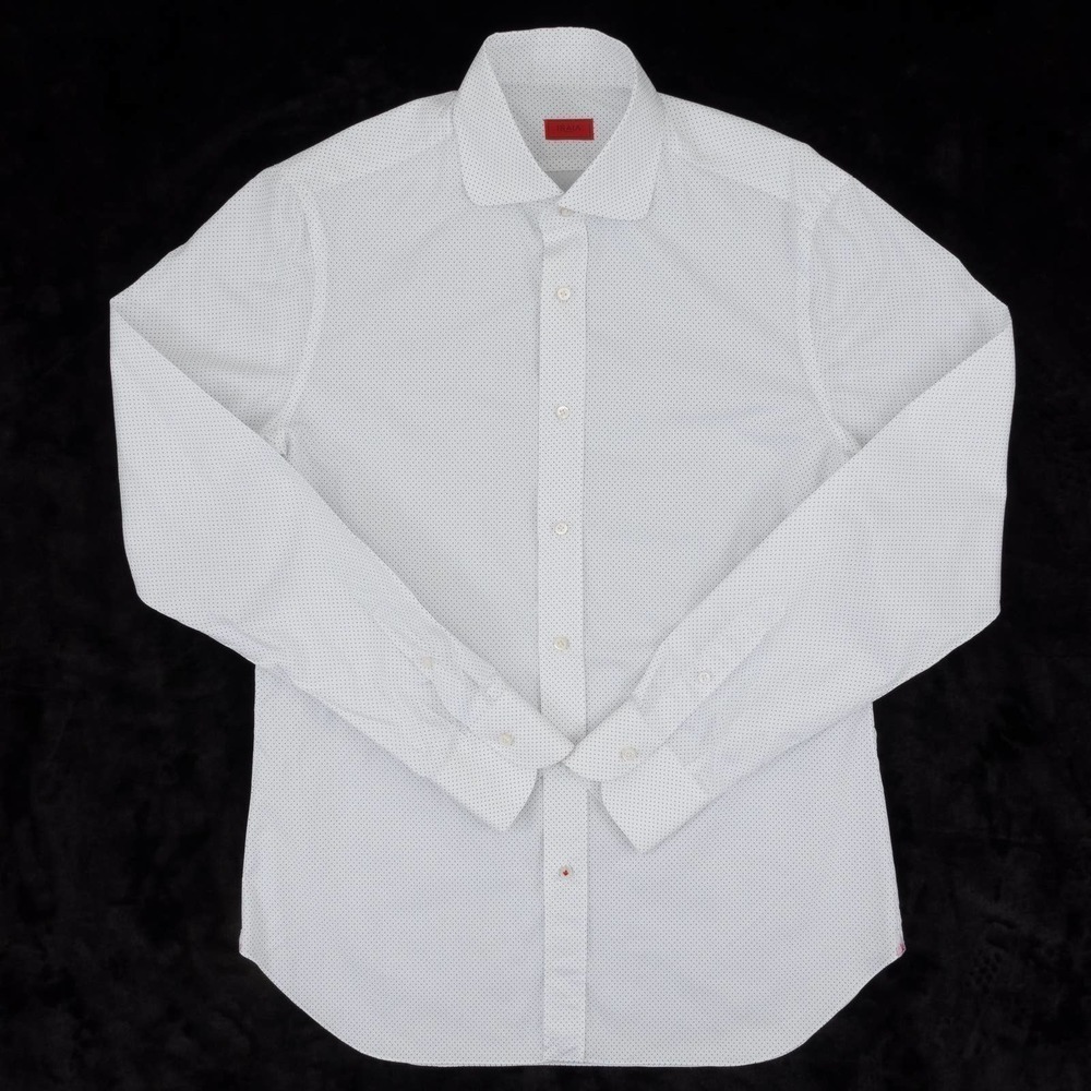 NWOT ISAIA Button-Up Long-Sleeve Shirt Men's 15.75 White